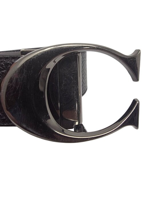 COACH Signature C Buckle Cut-To-Size Reversible Belt QB  Coach Signature C Mens Black Leather Belt With Gunmetal Buckle Sleek Size 30